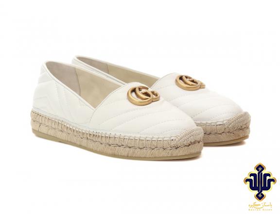 Purchase leather espadrilles flats white