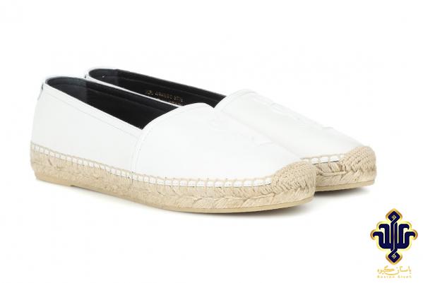Obvious feature of leather espadrilles flats white